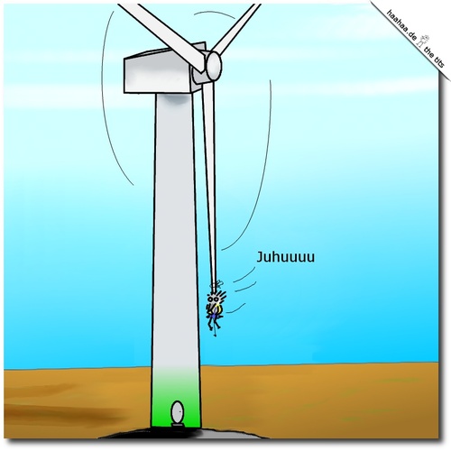 Cartoon: windradkarussell (medium) by Voegelcartoons tagged karussell,carousel,vogel,windrad,bird,wind,turbine,blade,flügel,meise,tit,drehen,turn