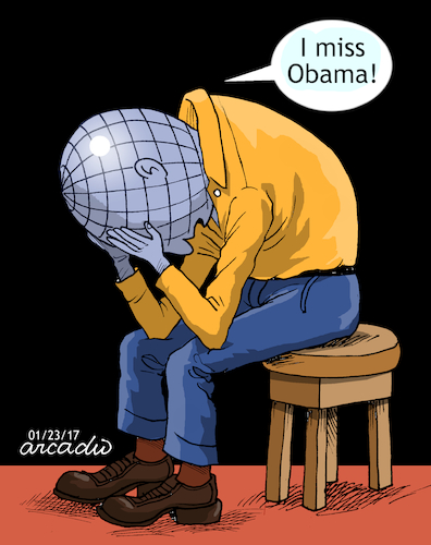 Cartoon: And Obama has gone. (medium) by Cartoonarcadio tagged obama,us,government,democrats,trump