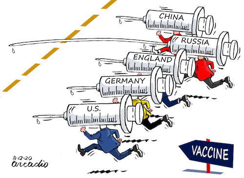 Cartoon: And the winner is... (medium) by Cartoonarcadio tagged covi,19,vaccine,coronavirus,health,world