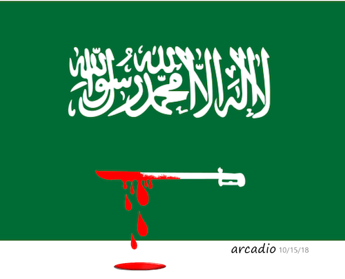 Cartoon: Bin Salman where is Khashoggi? (medium) by Cartoonarcadio tagged khashoggi,turkey,saudi,arabia,trump