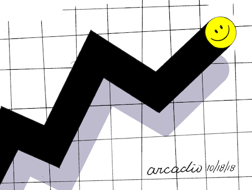 Cartoon: Cheerful surplus. (medium) by Cartoonarcadio tagged economy,money,budget,finances