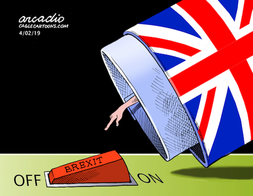 Cartoon: Difficult Brexit. (medium) by Cartoonarcadio tagged may,britain,europe,brexit