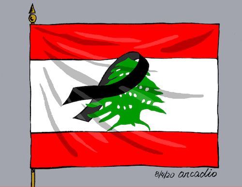 Cartoon: Duel in Lebanon. (medium) by Cartoonarcadio tagged beirut,lebanon,asia,middle,east