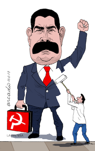Cartoon: Erasing Maduro. (medium) by Cartoonarcadio tagged maduro,venezuela,latin,america,communism,socialism