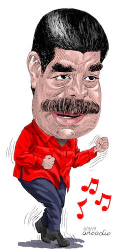 Cartoon: Nicolas Maduro-Venezuela. (medium) by Cartoonarcadio tagged maduro,venezuela,socialism,latin,america