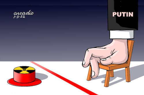 Cartoon: Prelude to madness. (medium) by Cartoonarcadio tagged ukraine,russia,putin,zelensky,usa,nato,europe