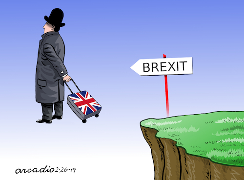 Cartoon: To the Brexit? (medium) by Cartoonarcadio tagged europe,great,britain,brexit