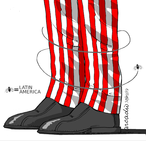 Cartoon: USA and Latin America. (medium) by Cartoonarcadio tagged usa,latin,america,relationship,commerce