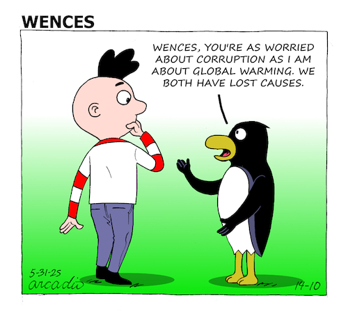 Cartoon: Wences and his friends (medium) by Cartoonarcadio tagged humor,comic
