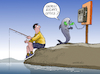 Cartoon: Animal Rights. (small) by Cartoonarcadio tagged humor,fish,ocean,fishing