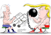 Cartoon: Biden and Trump exercising. (small) by Cartoonarcadio tagged trump,biden,politicians