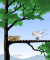 Cartoon: Bird port. (small) by Cartoonarcadio tagged humor cartoon trees