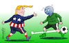 Cartoon: Dribbling free trade. (small) by Cartoonarcadio tagged trump politics white house us president