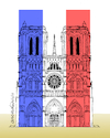 Cartoon: Duel in Paris. (small) by Cartoonarcadio tagged europe france paris catholicism pope vatican