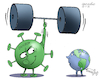 Cartoon: Powerful Omicron. (small) by Cartoonarcadio tagged covid,19,coronavirus,omicron,health