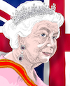 Cartoon: Queen Elizabeth II (small) by Cartoonarcadio tagged elizabeth,ii,wueen,uk,england