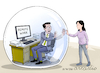 Cartoon: REMOTE WORK SEPARATES US FROM RE (small) by Cartoonarcadio tagged internet job remote work reality