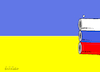 Cartoon: Russia stalks Ukraine (small) by Cartoonarcadio tagged ukraine,russia,europe,conflict