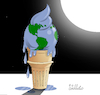 Cartoon: The earth is melting. (small) by Cartoonarcadio tagged planet,earth,climate,drought