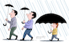 Cartoon: The man with the big umbrella. (small) by Cartoonarcadio tagged humor cartoon gag