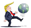 Cartoon: Trump plays with the world. (small) by Cartoonarcadio tagged trump diplomacy us president government