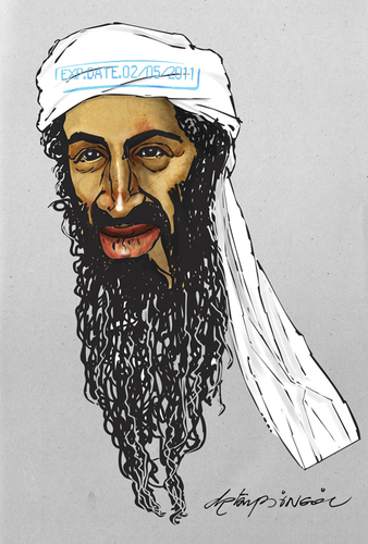 Cartoon: osama bin laden (medium) by oktaybingöl tagged osama,bin,laden,oktay,bingol