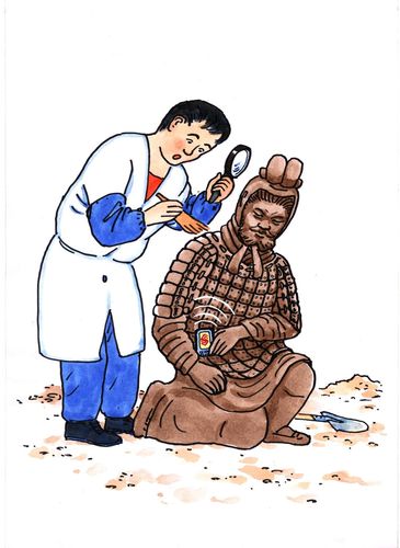 Cartoon: Archeology (medium) by Lv Guo-hong tagged archeology