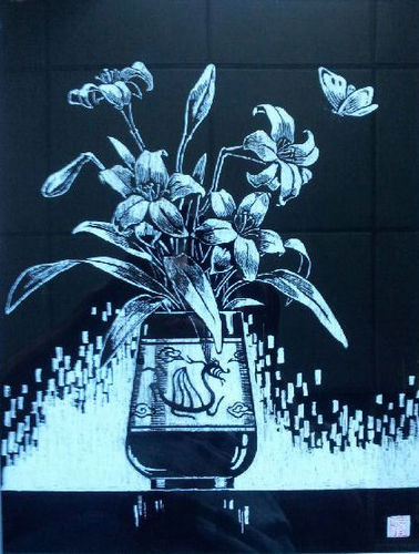 Cartoon: Lily (medium) by Lv Guo-hong tagged glass,prints,lily