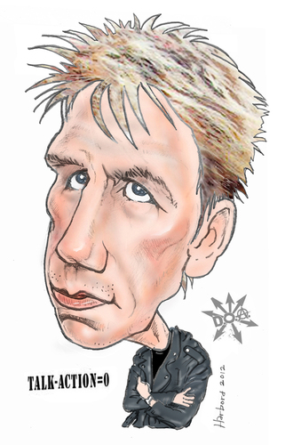 Cartoon: Joe Keithley caricature (medium) by Harbord tagged joe,keithley,doa,punk,vancouver,politician