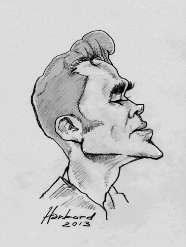 Cartoon: Morrissey (medium) by Harbord tagged morrissey,caricature,sketch