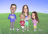 Cartoon: BYU Family Jogging (small) by Harbord tagged family,active,soccer,byu,jogging