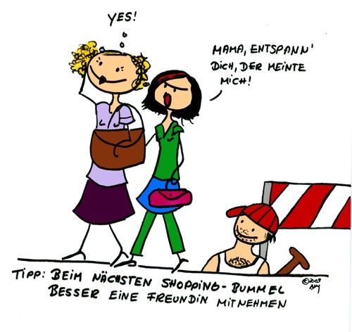 Cartoon: Das Leben  kann so schön sein! (medium) by Any tagged frauen,flirt,aussehen,alter