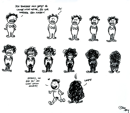 Cartoon: Haariges Problem (medium) by Any tagged beziehung