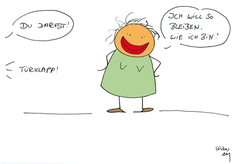 Cartoon: Ich will so bleiben wie ich bin (medium) by Any tagged frauen,aussehen,figur,ich