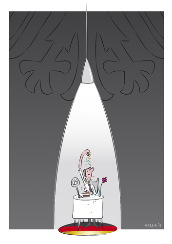 Cartoon: Ein-Heinz-Feier (medium) by toonwolf tagged einheit,deutschland,25,jahre,jubiläum,politik,unity,germany,anniversary,years,politics