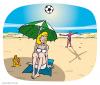 Cartoon: --- (small) by toonwolf tagged fußball sport sonne sonnenschutz sonnenbrand anbrennen verbrennen