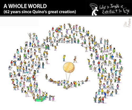Cartoon: A WHOLE WORLD (medium) by PETRE tagged mafalda,quino,character,charakter