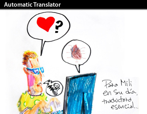 Cartoon: Automatic Translator (medium) by PETRE tagged automatic,translator,internet,metaphores,laguages,idioms