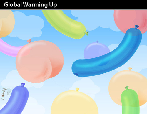 Cartoon: Global Warming Up (medium) by PETRE tagged warming,global
