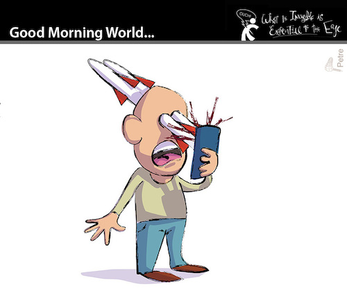 Cartoon: Good Morning World (medium) by PETRE tagged world,war,krieg,welt,gutenmorgen