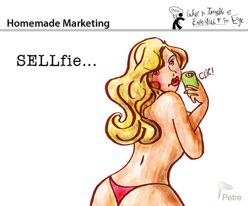 Cartoon: Homemade Marketing (medium) by PETRE tagged selfie,mirror,love
