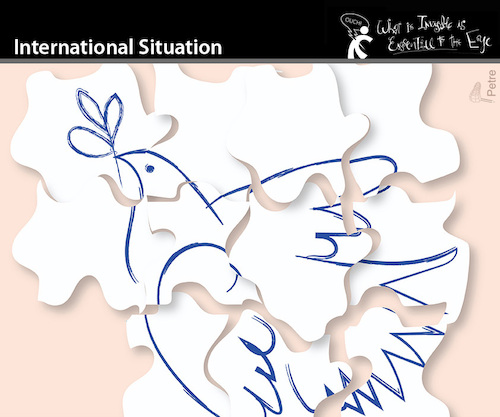 Cartoon: International Situation (medium) by PETRE tagged peace,ukraine,russia,war