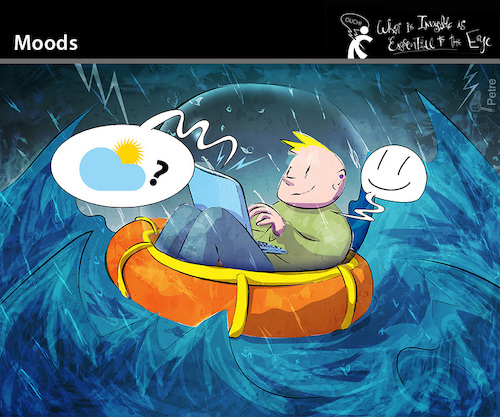 Cartoon: MOODS (medium) by PETRE tagged moods,stimmungen,storm,sturm,unwetter