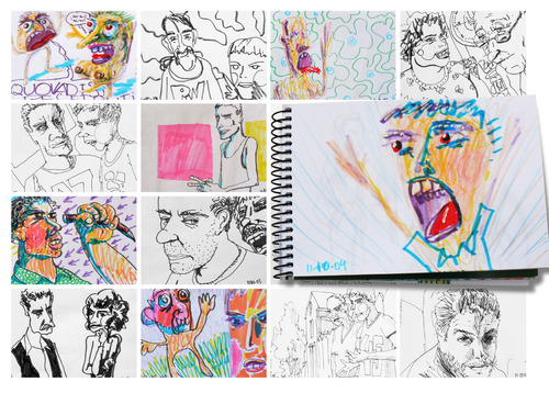 Cartoon: October sketches (medium) by PETRE tagged drawings,colour,sketches,people