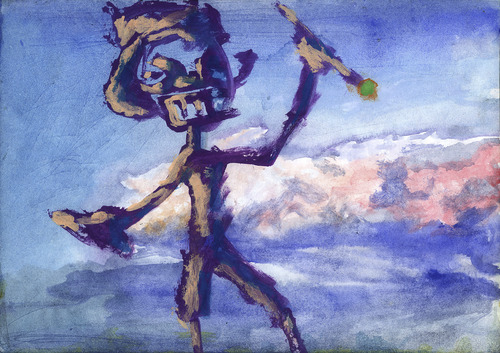 Cartoon: Painter (medium) by PETRE tagged beach,painter,sky