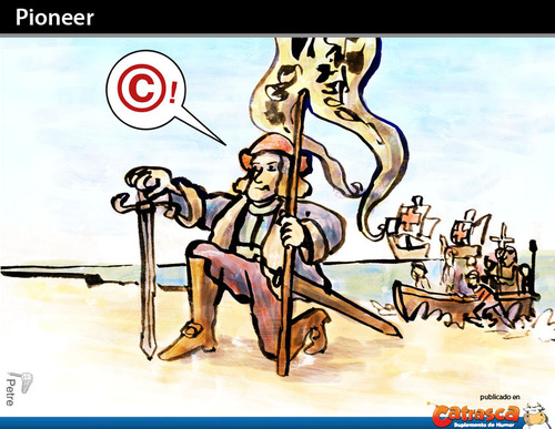 Cartoon: Pioneer (medium) by PETRE tagged copyright,america,colombus,discovery