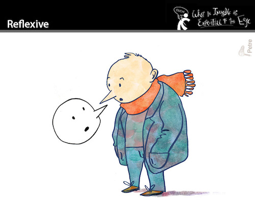 Cartoon: Reflexive (medium) by PETRE tagged speech,reflection,thoughts,discours