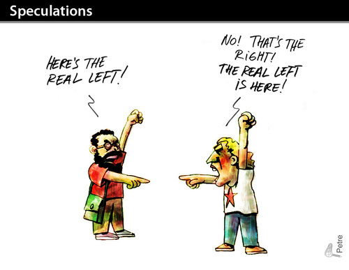 Cartoon: Speculations (medium) by PETRE tagged politics,ideology,left,workers,party