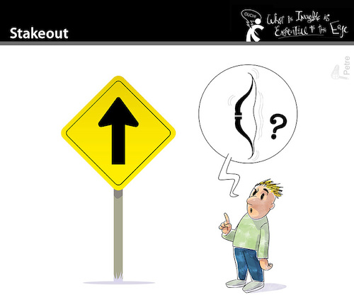 Cartoon: Stakeouts (medium) by PETRE tagged traffic,signals,arrow,ampeln