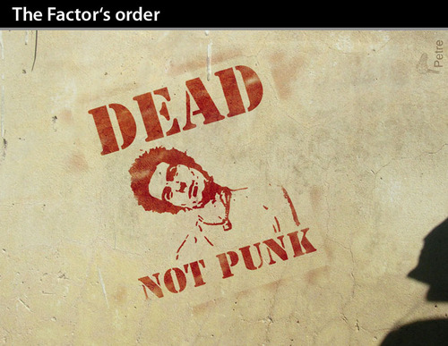 Cartoon: The factors order (medium) by PETRE tagged vicious,syd,punk,graffiti,stencil